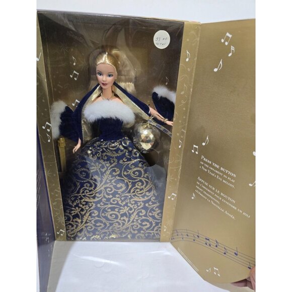 2001 Ring in the New Year Blonde BARBIE Collector Doll Mattel 52742 NRFB - Picture 4 of 6